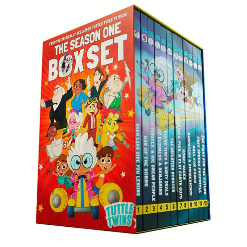 Boxset con la colección de Novelas Gráficas de los Tuttle Twins (Mellizos Tuttle)