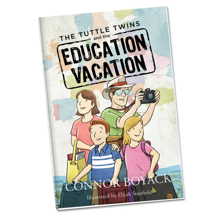 Portada del Libro de las vacaciones con los Tuttle Twins (Mellizos Tuttle)