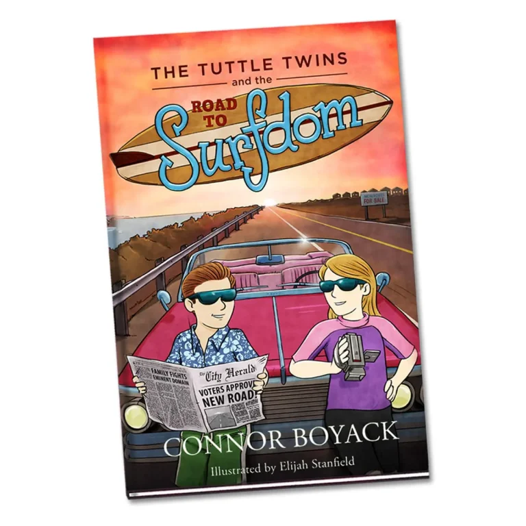 Portada del libro de los Tuttle Twins Camino a Surfdom (Los Mellizos Tuttle)