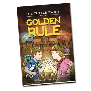 Portada del libro de los Tuttle Twins y la Regla de Oro (Mellizos Tuttle)