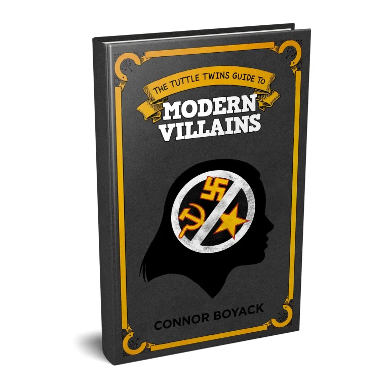 Portada del Libro guía de los Villanos Modernos de los Tuttle Twins (Mellizos Tuttle)